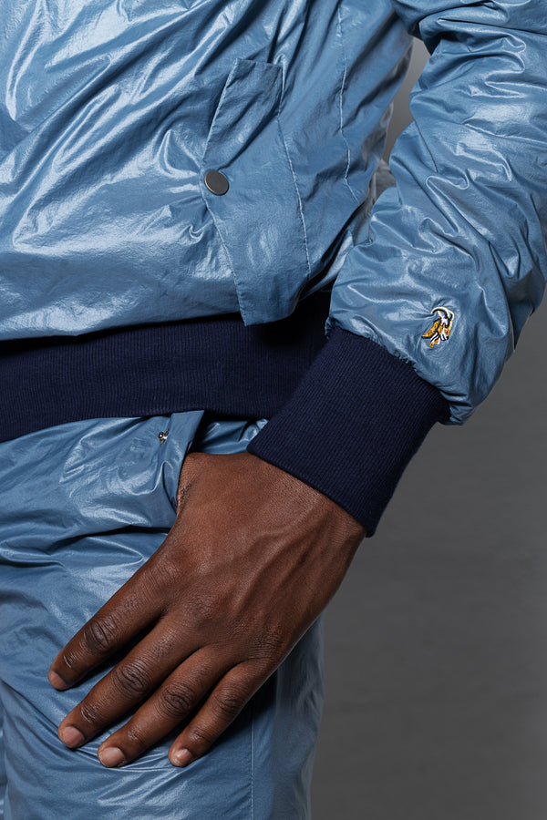 Crinkle Nylon Pullover Crewneck (Muave)