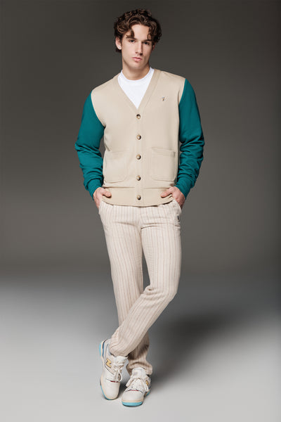 Stripe Linen Pant (Light Tan)