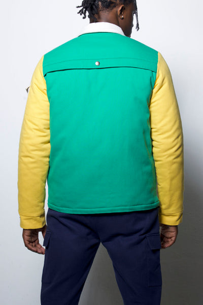Twill Sailors’ Jacket (Green/Yellow) -lightweight