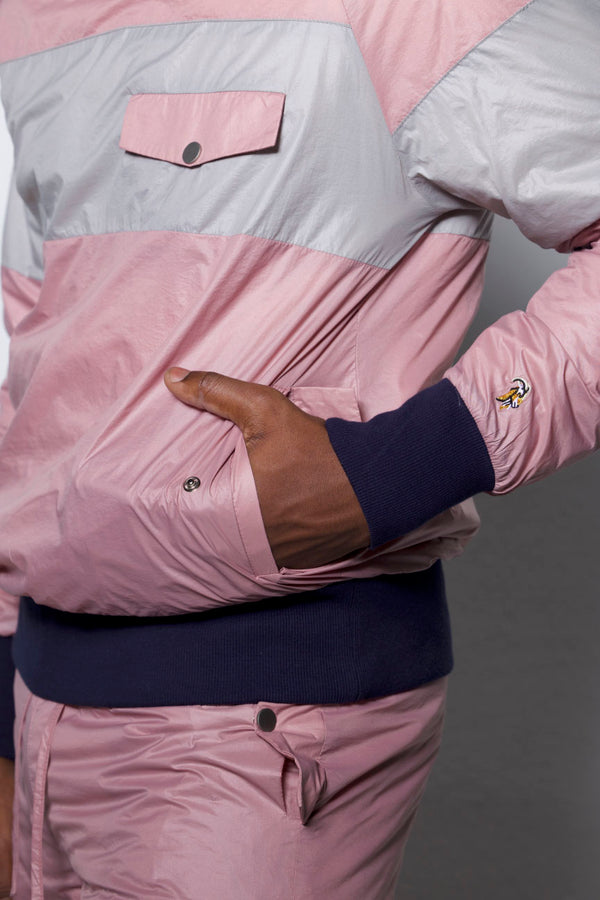 Crinkle Nylon Pullover Crewneck (Muave)