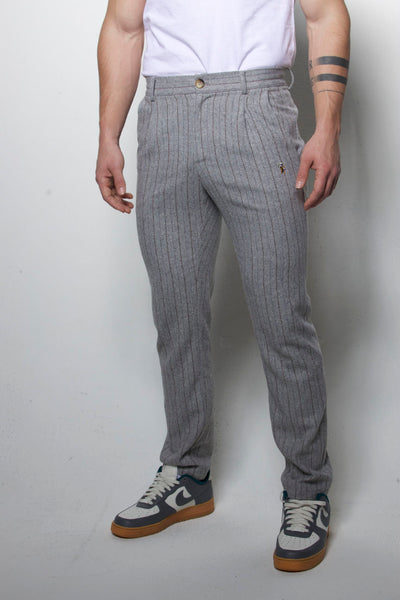 Stripe Linen Pant (Grey)