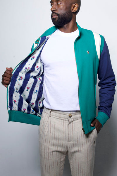 Spring Twill Club Jacket (Green/Navy) -lightweight