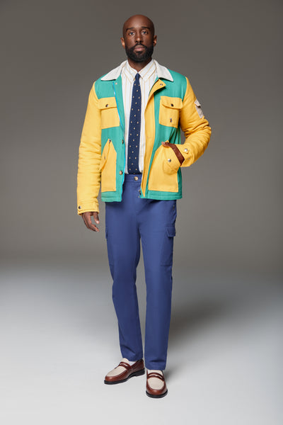 Twill Sailors’ Jacket (Green/Yellow) -lightweight