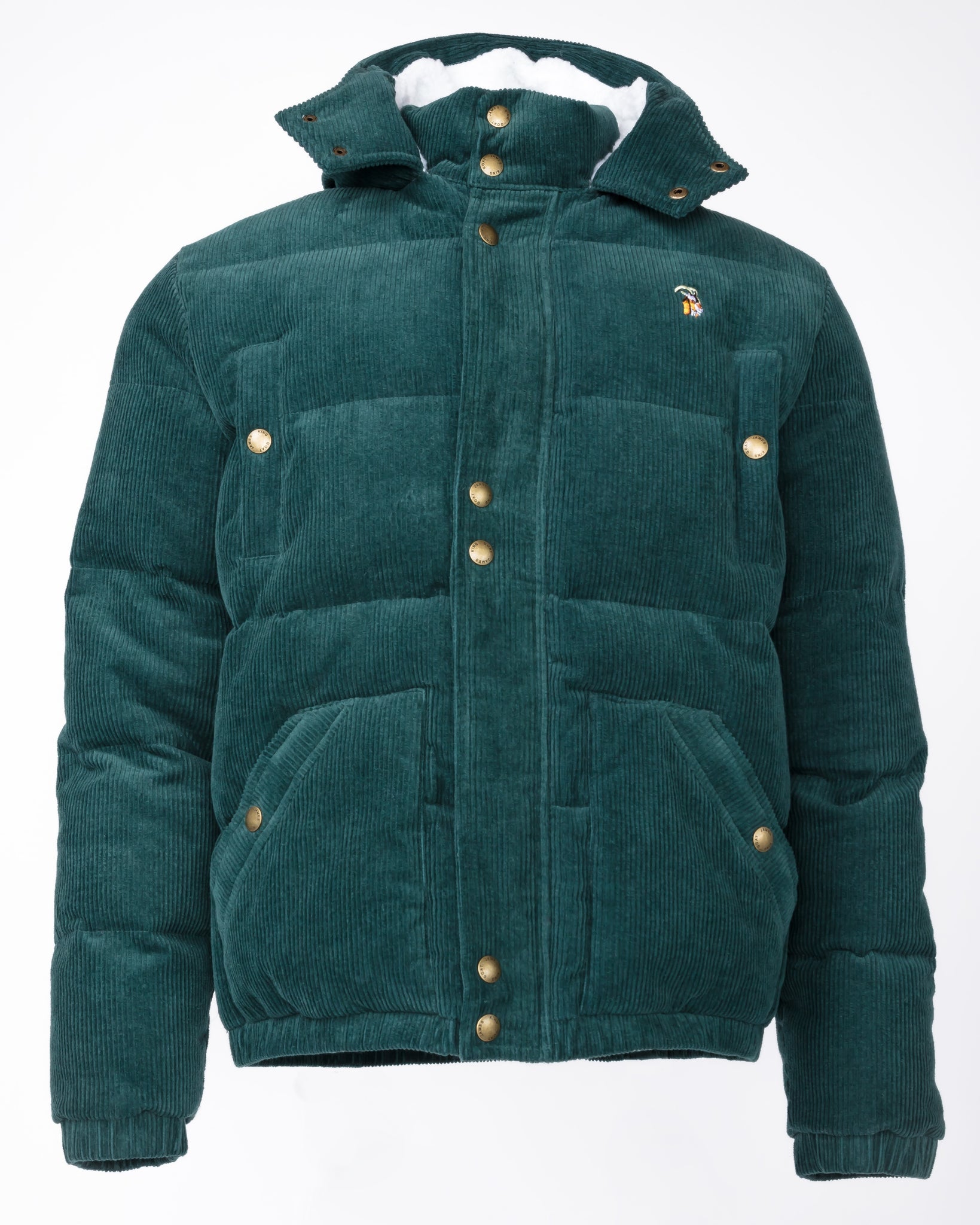 Heritage Green Corduroy Puffer Coat