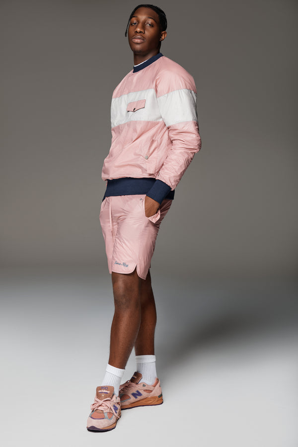 Crinkle Nylon Pullover Crewneck (Muave)