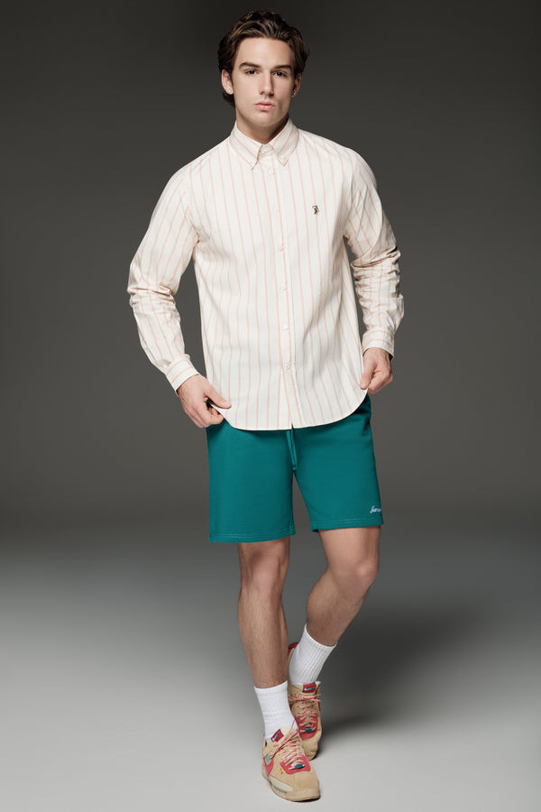 Classic Spring Stripe Button-up (pink)