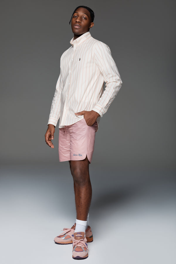 Classic Spring Stripe Button-up (pink)