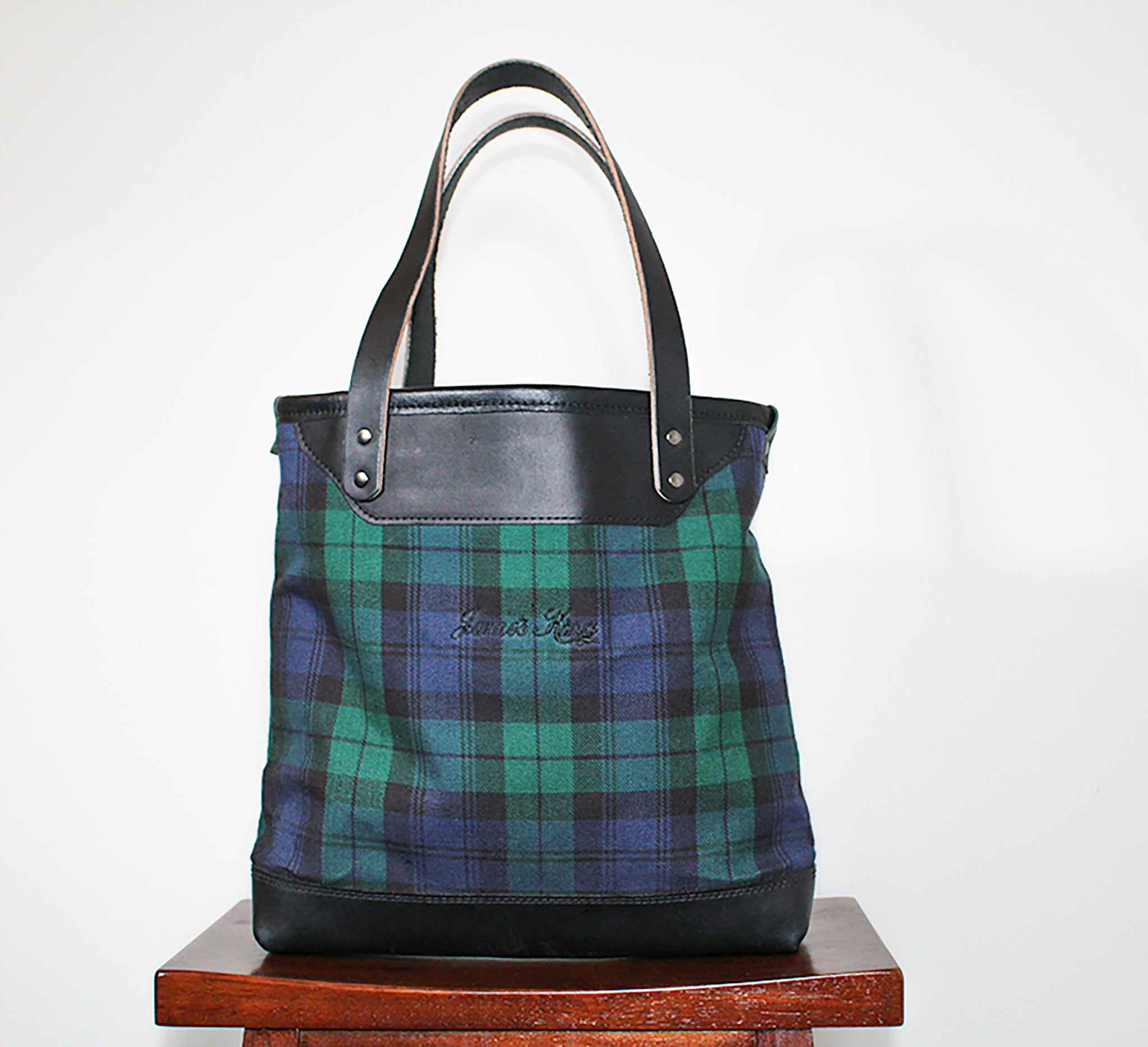 The James Tote Bag - Blackwatch Plaid