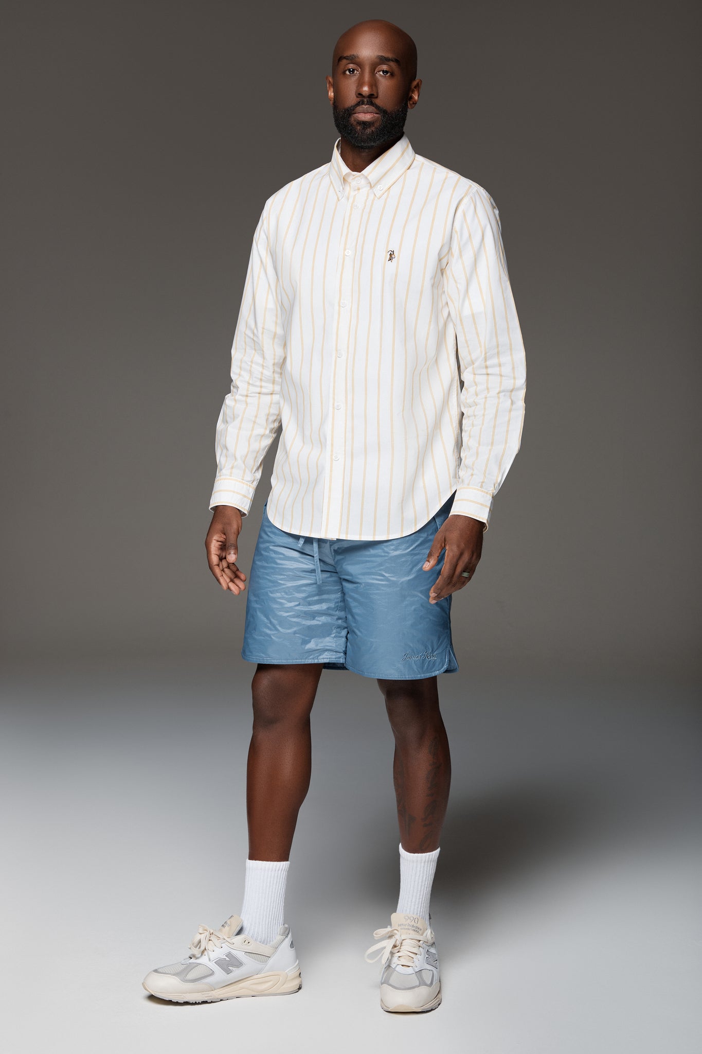 Classic Spring Stripe Button-up (yellow)