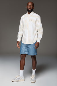 Classic Spring Stripe Button-up (yellow)