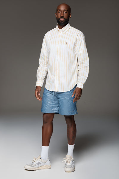 Classic Spring Stripe Button-up (yellow)