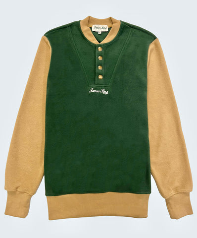 Heritage Polar Fleece Henley - Green