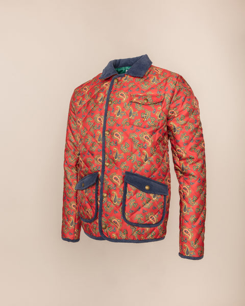 The Marley Quilted Jacket -Soft Red