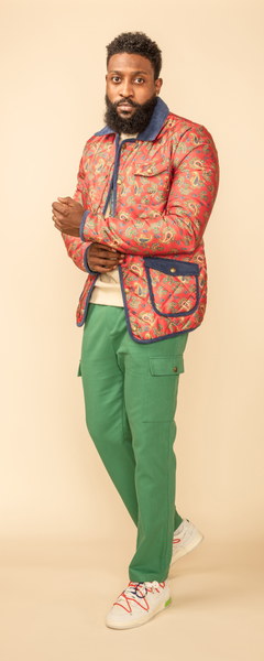 The Marley Quilted Jacket -Soft Red